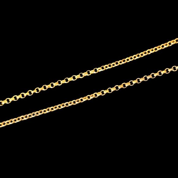 Blue Teardrop Crystal Pendant with Gold Chain Necklace - Picture 3 of 5